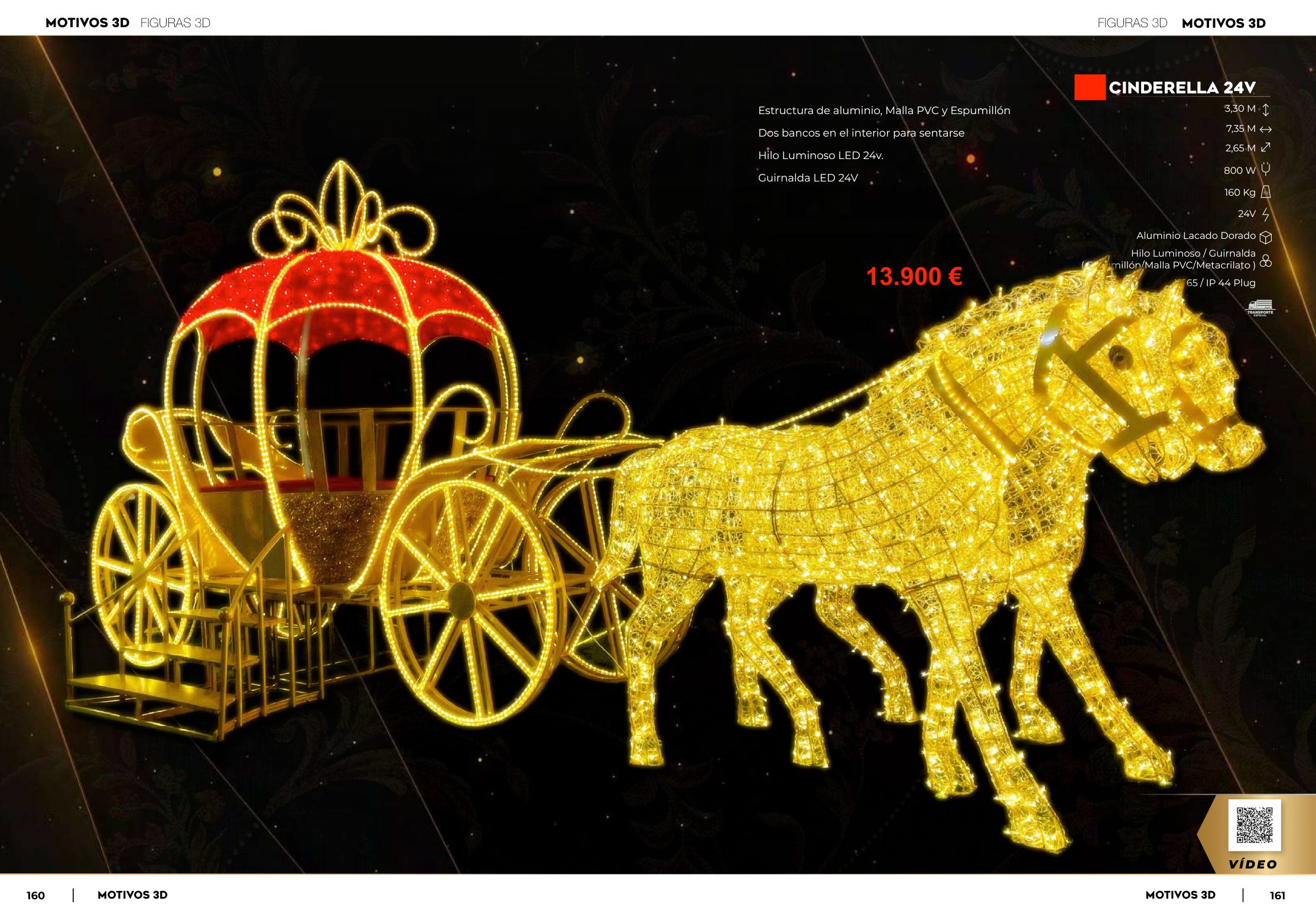 Motivos 3D Gigantes — Ref. CR CINDERELLA 24V (3.30M x 7.35M x 2.65M)